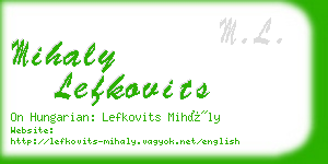 mihaly lefkovits business card